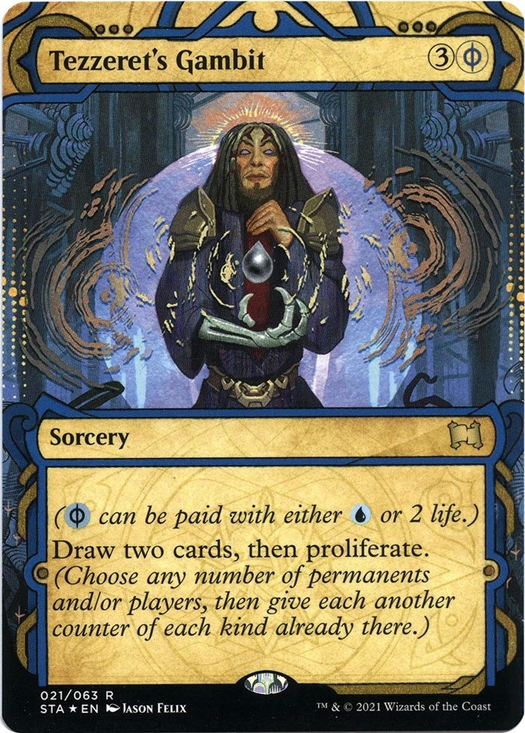 Image for Tezzeret's Gambit (Foil Etched) (21) (Strixhaven: Mystical Archives) - Magic: The Gathering