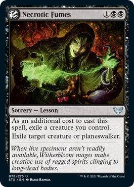 Image for Necrotic Fumes (78) (Strixhaven: School of Mages) - Magic: The Gathering
