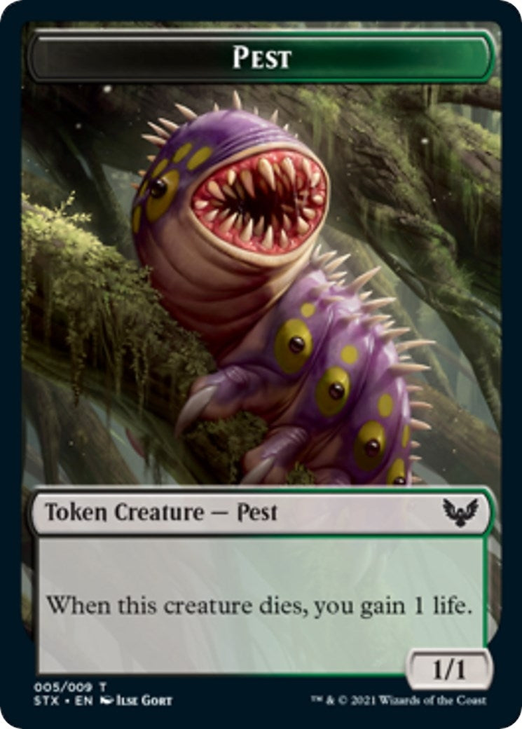 Image for Pest Token (5) (Strixhaven: School of Mages) - Magic: The Gathering