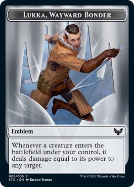 Image for Emblem - Lukka, Wayward Bonder (8) (Strixhaven: School of Mages) - Magic: The Gathering