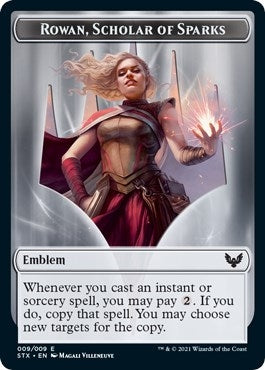 Emblem - Rowan, Scholar of Sparks (9) (Strixhaven: School of Mages)