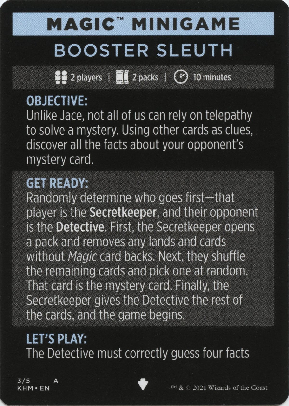Magic Minigame: Booster Sleuth (3) (Kaldheim)
