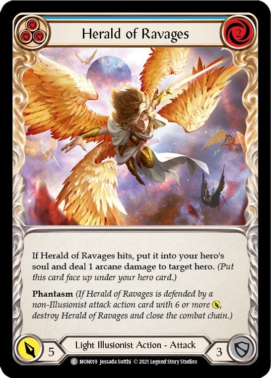 Herald of Ravages (Blue) (MON019) (Monarch)