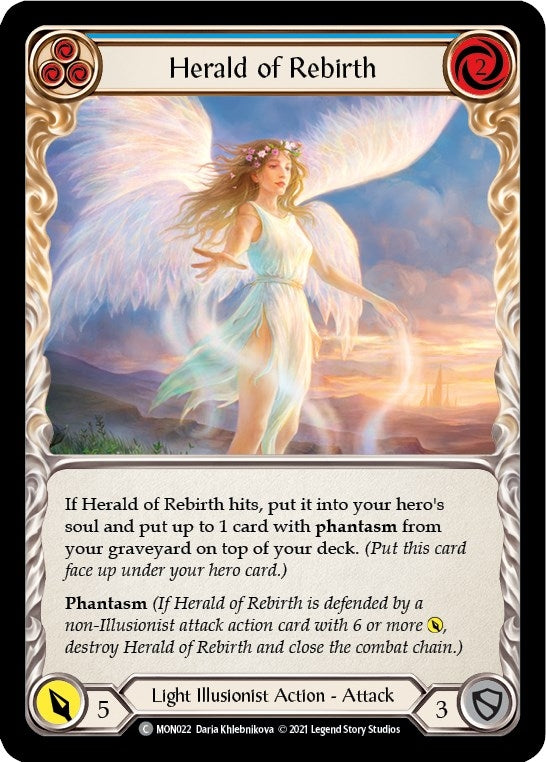 Image for Herald of Rebirth (Blue) (MON022) (Monarch) - Flesh and Blood TCG