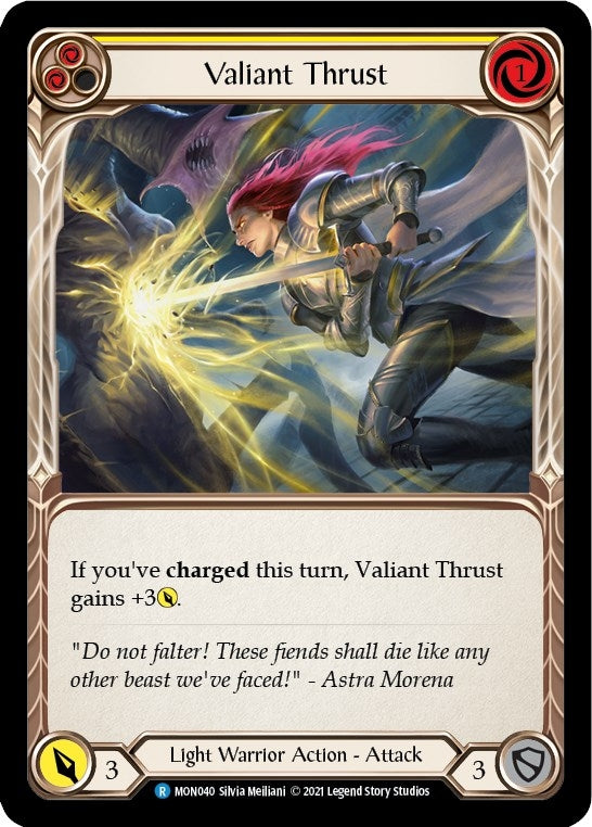 Valiant Thrust (Yellow) (MON040) (Monarch)