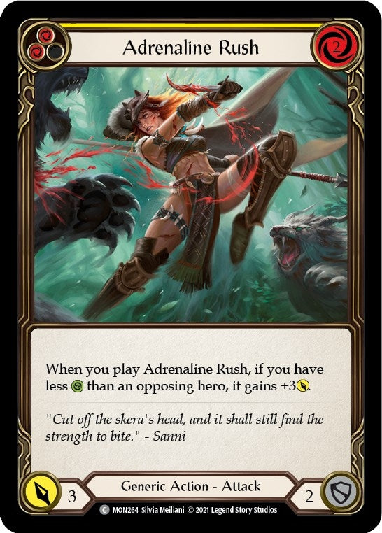 Image for Adrenaline Rush (Yellow) (MON264) (Monarch) - Flesh and Blood TCG