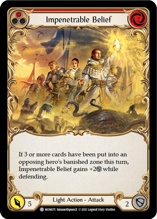 Image for Impenetrable Belief (Red) (MON075) (Monarch) - Flesh and Blood TCG