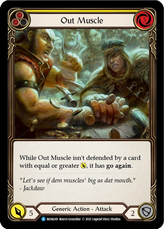 Image for Out Muscle (Yellow) (MON249) (Monarch) - Flesh and Blood TCG