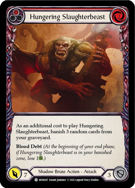 Hungering Slaughterbeast (Red) (MON147) (Monarch)