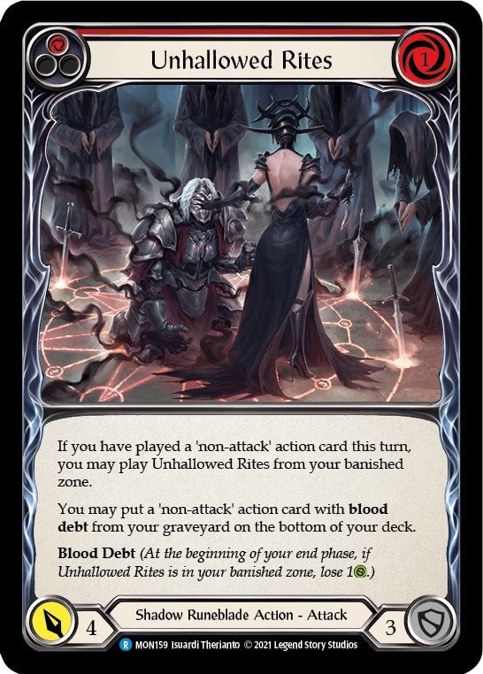 Image for Unhallowed Rites (Red) (MON159) (Monarch) - Flesh and Blood TCG