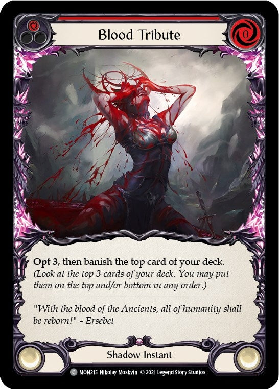 Image for Blood Tribute (Red) (MON215) (Monarch) - Flesh and Blood TCG