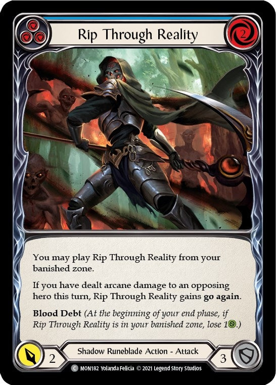 Image for Rip Through Reality (Blue) (MON182) (Monarch) - Flesh and Blood TCG