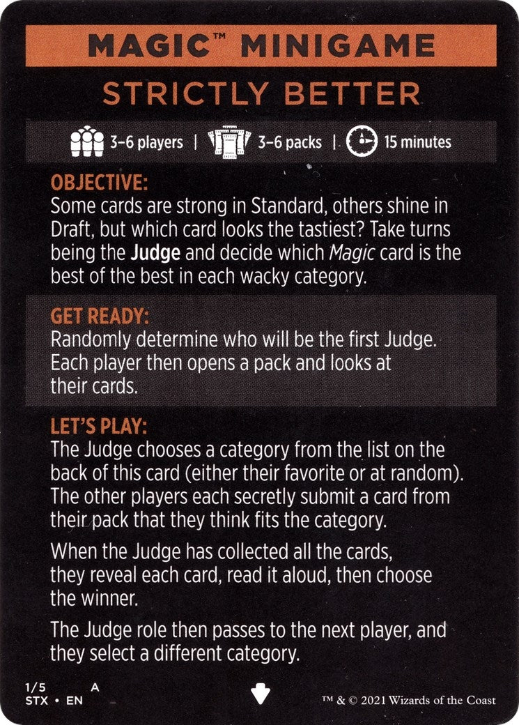 Magic Minigame: Strictly Better (1) (Strixhaven: School of Mages)