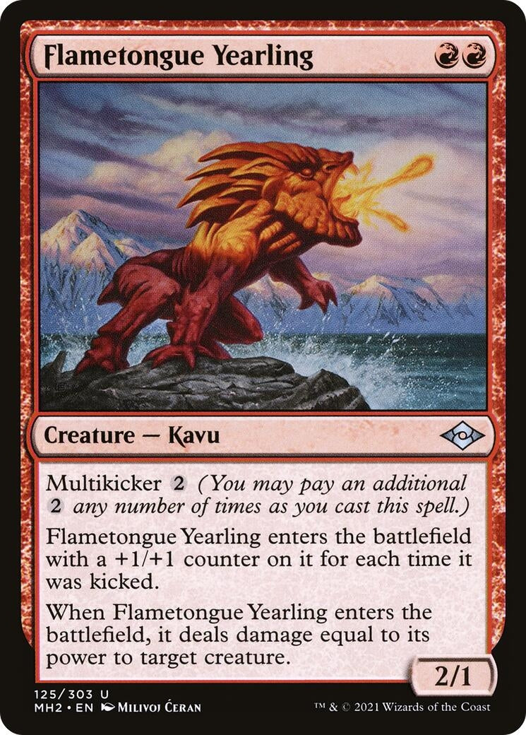 Image for Flametongue Yearling (125) (Modern Horizons 2) - Magic: The Gathering