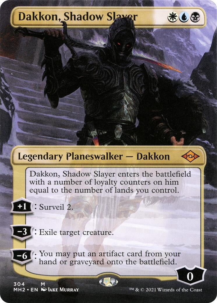 Dakkon, Shadow Slayer (Borderless) (304) (Modern Horizons 2)