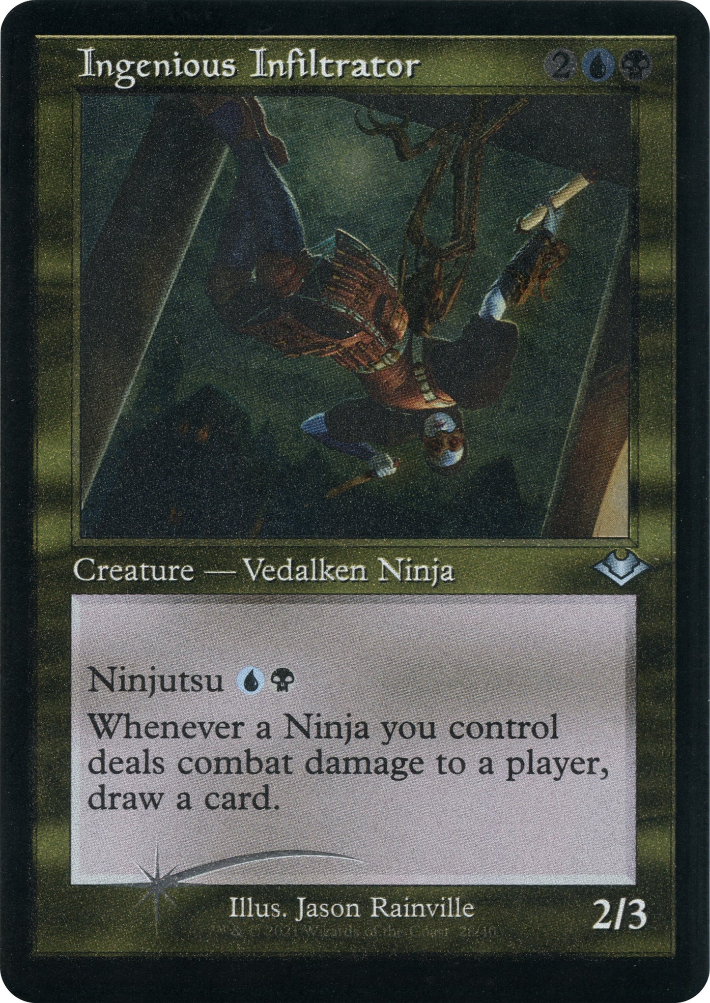 Image for Ingenious Infiltrator (Retro Frame) (Foil Etched) (28) (Modern Horizons) - Magic: The Gathering