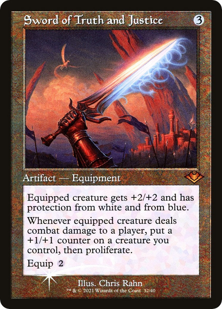 Image for Sword of Truth and Justice (Retro Frame) (32) (Modern Horizons) - Magic: The Gathering