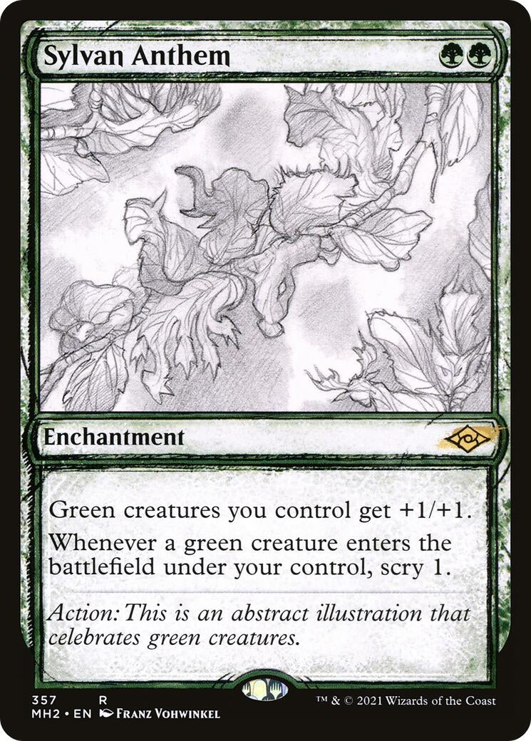 Image for Sylvan Anthem (Showcase) (357) (Modern Horizons 2) - Magic: The Gathering