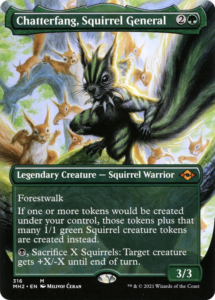 Chatterfang, Squirrel General (Borderless) (316) (Modern Horizons 2)