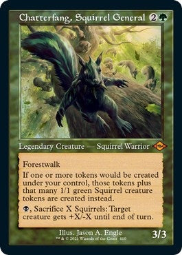 Chatterfang, Squirrel General (Retro Frame) (Foil Etched) (410) (Modern Horizons 2)