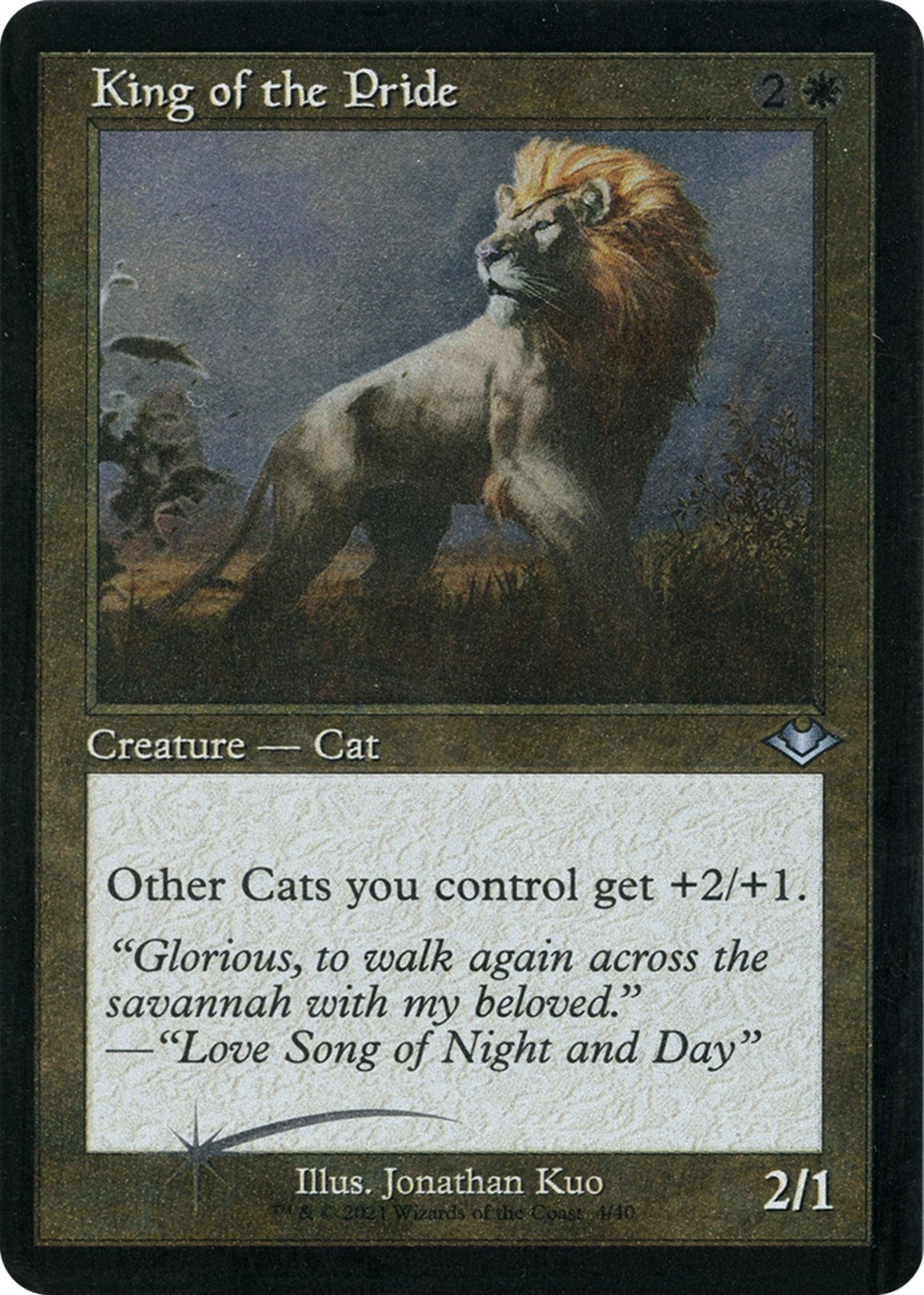 Image for King of the Pride (Retro Frame) (Foil Etched) (4) (Modern Horizons) - Magic: The Gathering