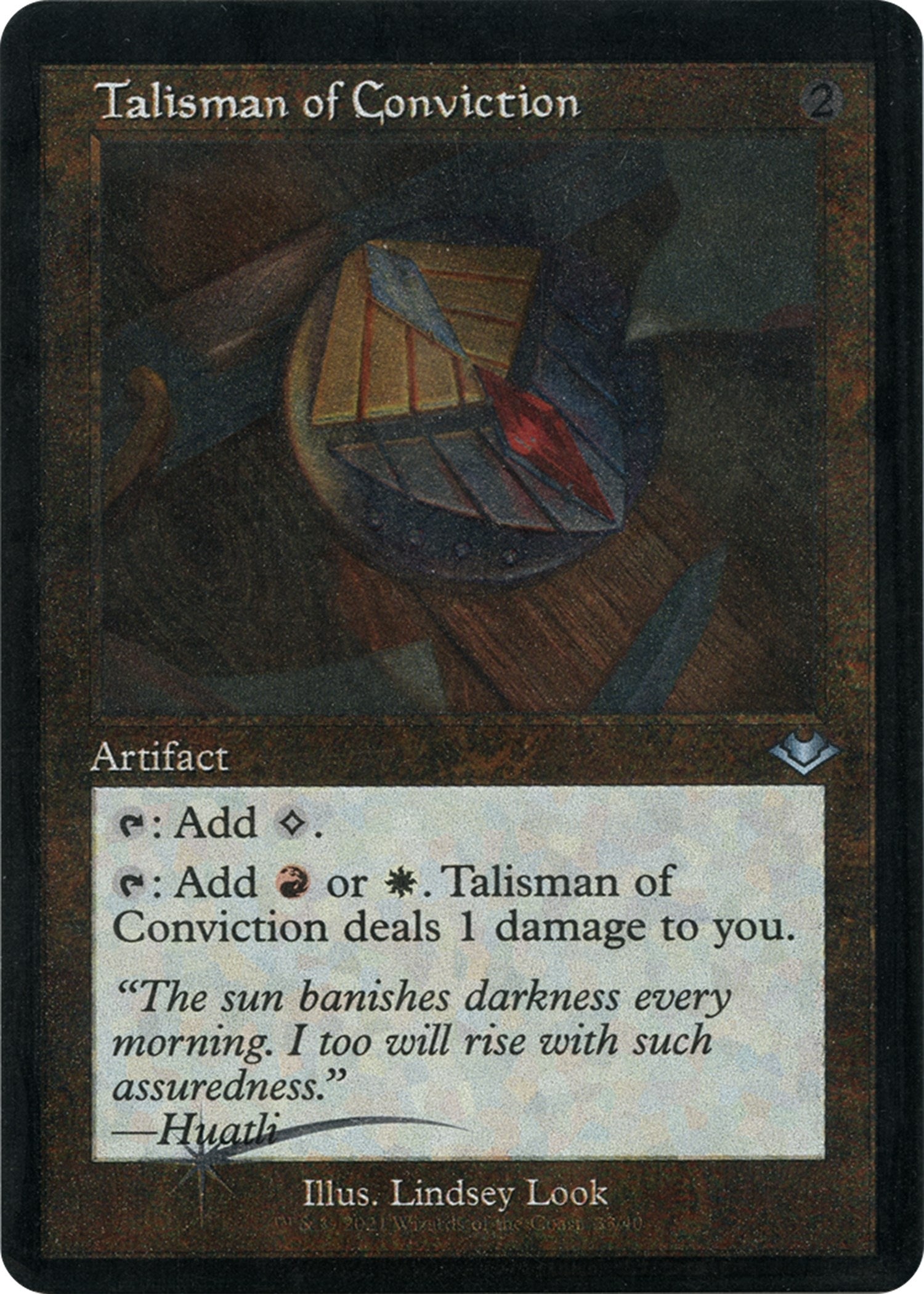 Image for Talisman of Conviction (Retro Frame) (Foil Etched) (33) (Modern Horizons) - Magic: The Gathering