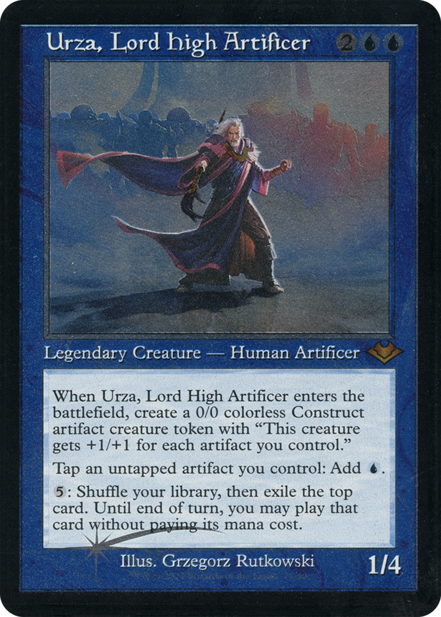 Image for Urza, Lord High Artificer (Retro Frame) (Foil Etched) (11) (Modern Horizons) - Magic: The Gathering