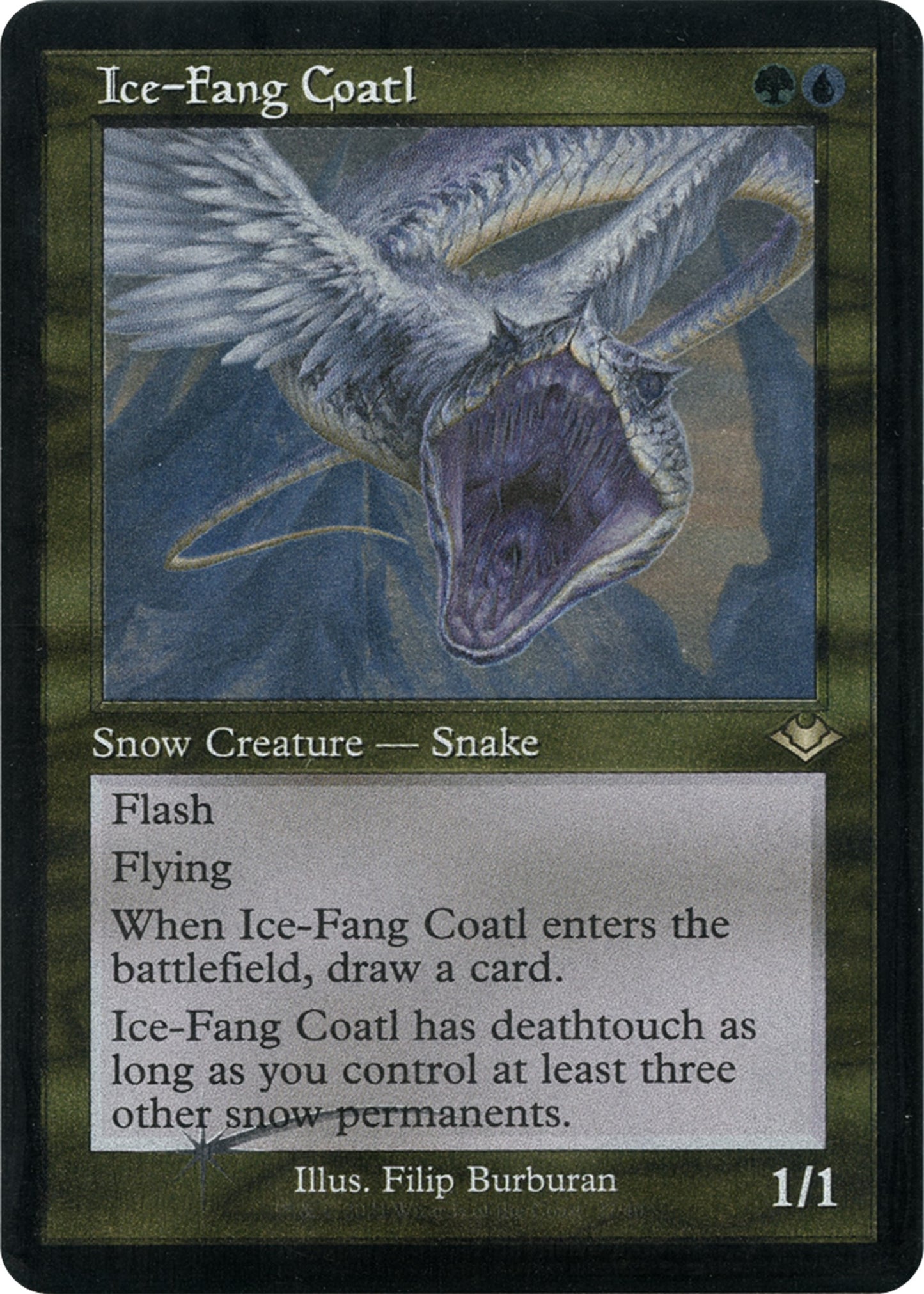 Image for Ice-Fang Coatl (Retro Frame) (Foil Etched) (27) (Modern Horizons) - Magic: The Gathering