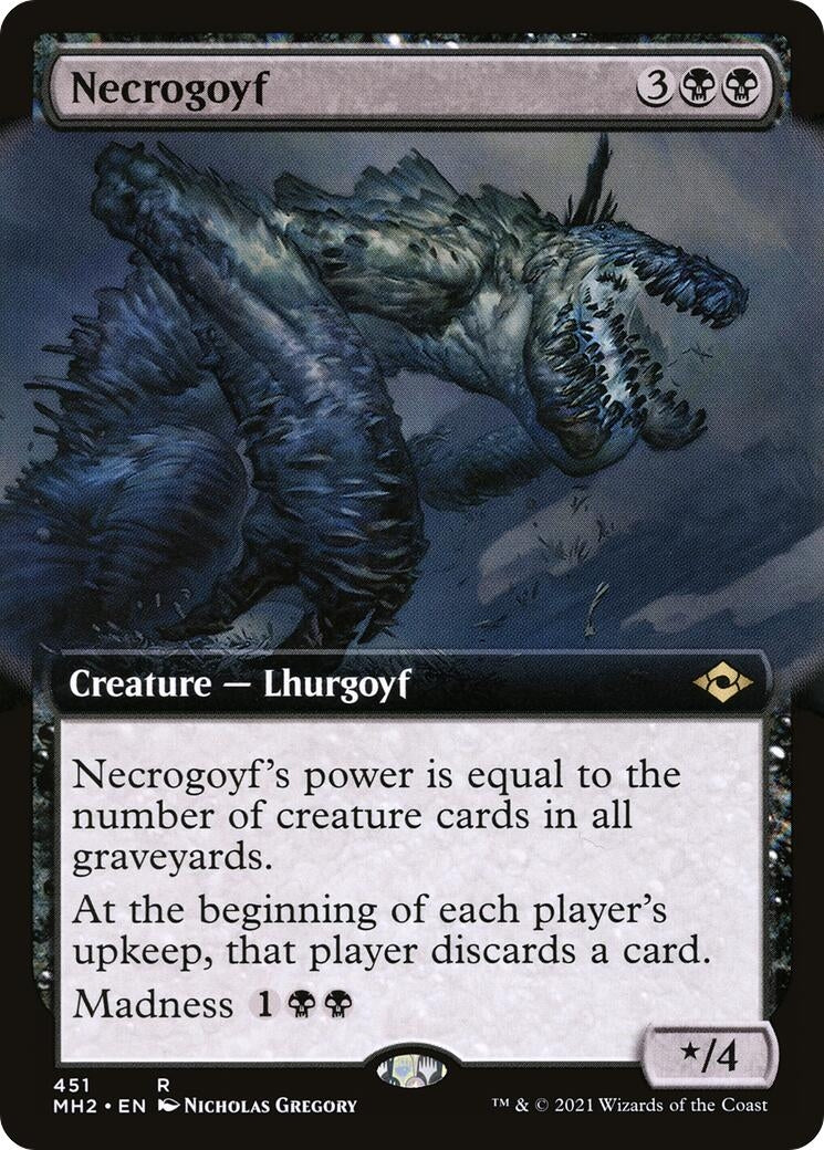 Necrogoyf (Extended Art) (451) (Modern Horizons 2)