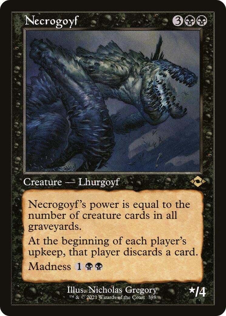 Necrogoyf (Retro Frame) (398) (Modern Horizons 2)