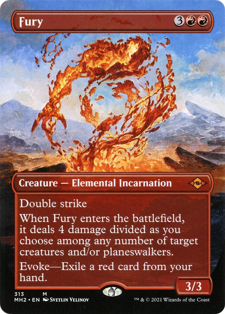 Image for Fury (Borderless) (313) (Modern Horizons 2) - Magic: The Gathering