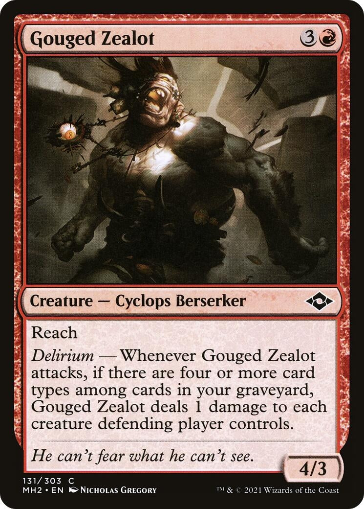 Image for Gouged Zealot (131) (Modern Horizons 2) - Magic: The Gathering