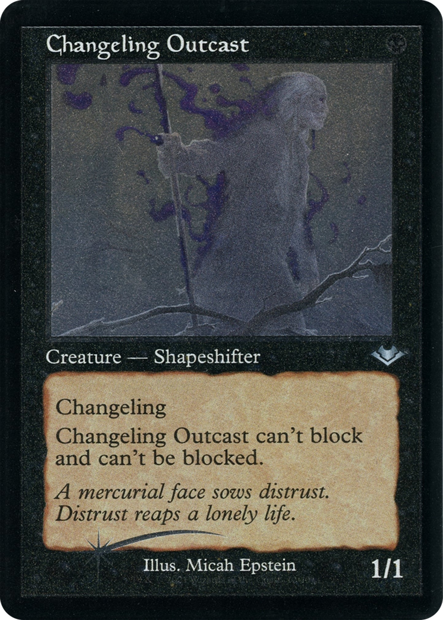 Image for Changeling Outcast (Retro Frame) (Foil Etched) (12) (Modern Horizons) - Magic: The Gathering