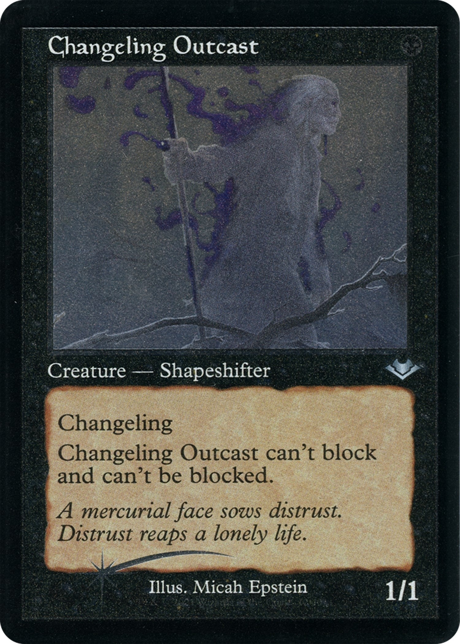 Image for Changeling Outcast (Retro Frame) (Foil Etched) (12) (Modern Horizons) - Magic: The Gathering