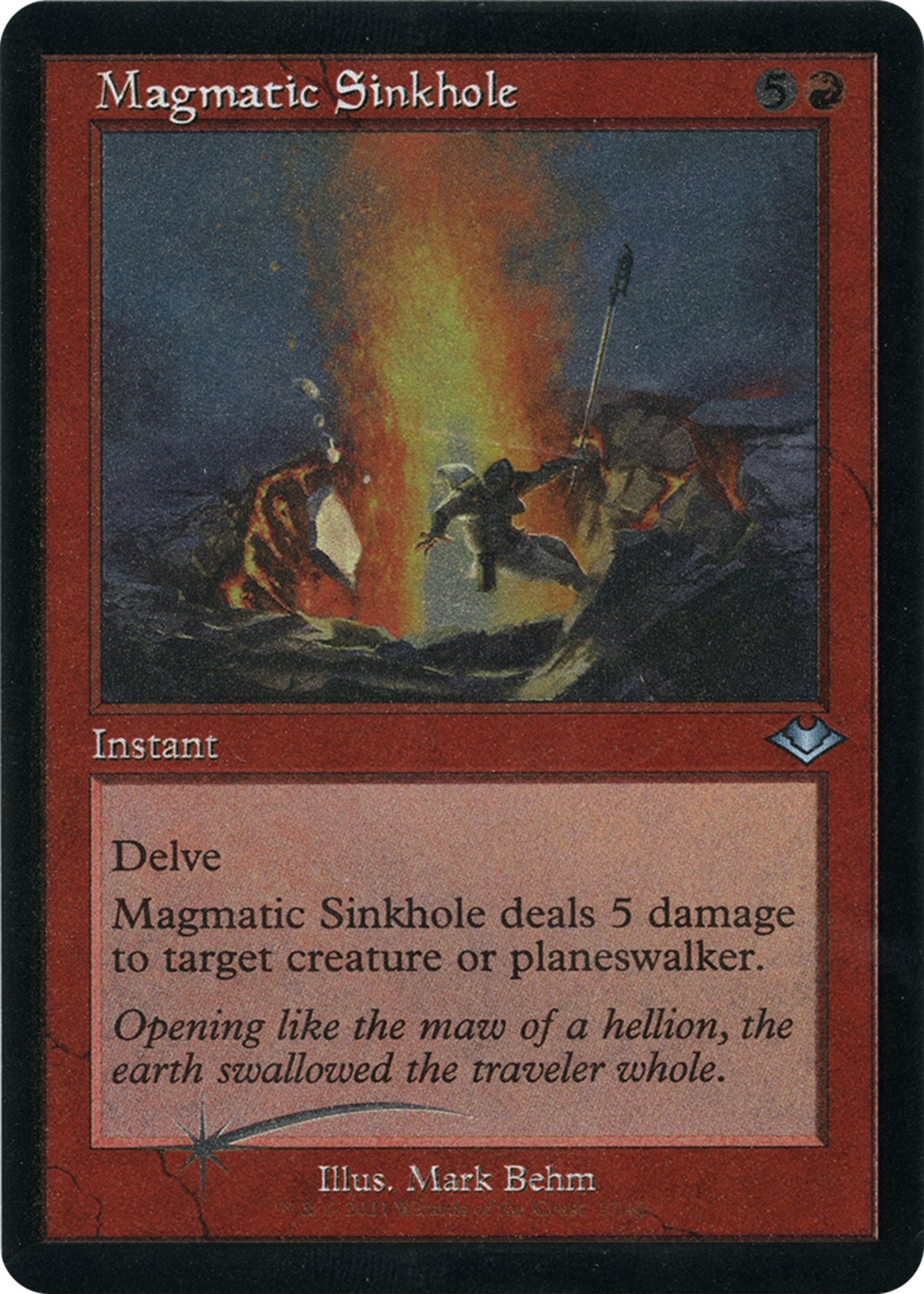 Image for Magmatic Sinkhole (Retro Frame) (Foil Etched) (17) (Modern Horizons) - Magic: The Gathering
