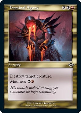 Terminal Agony (Retro Frame) (Foil Etched) (424) (Modern Horizons 2)