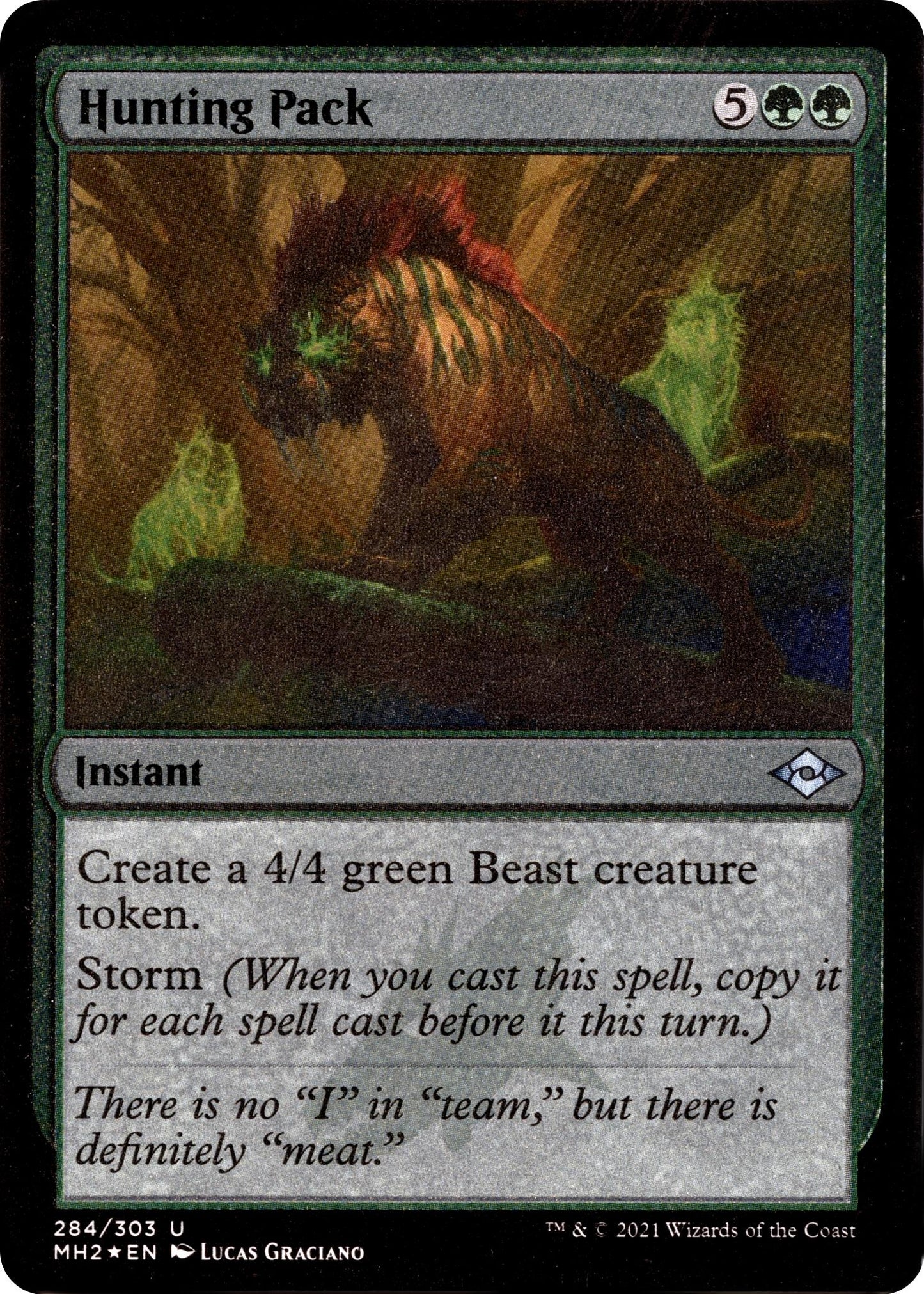 Image for Hunting Pack (Foil Etched) (284) (Modern Horizons 2) - Magic: The Gathering