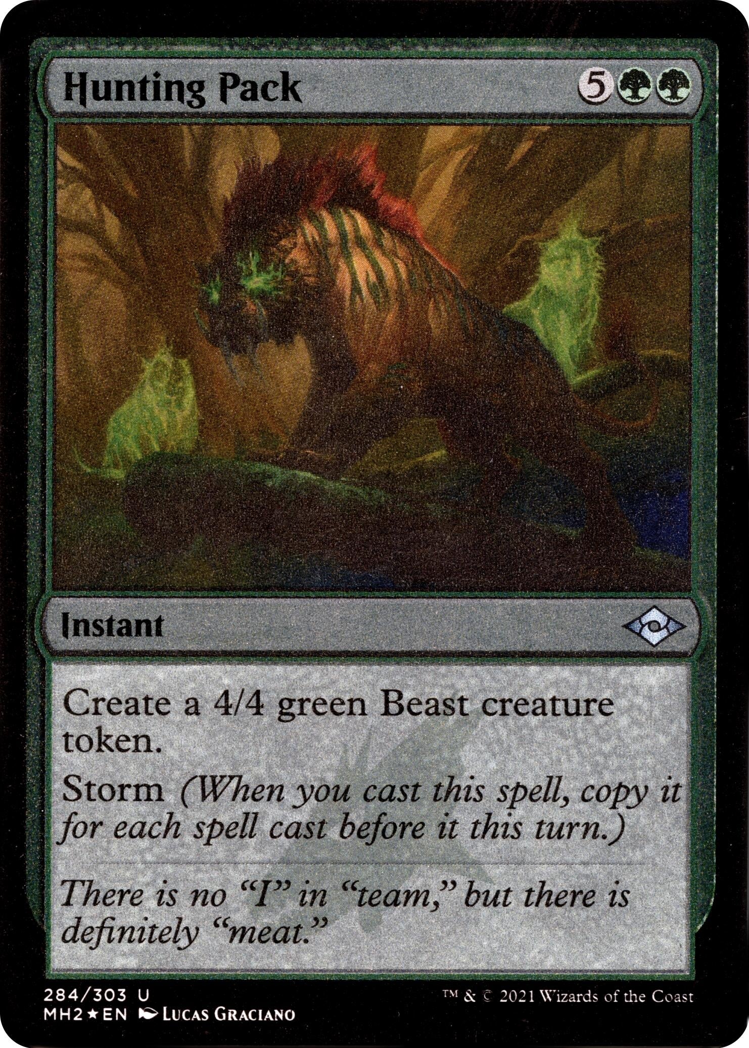 Image for Hunting Pack (Foil Etched) (284) (Modern Horizons 2) - Magic: The Gathering