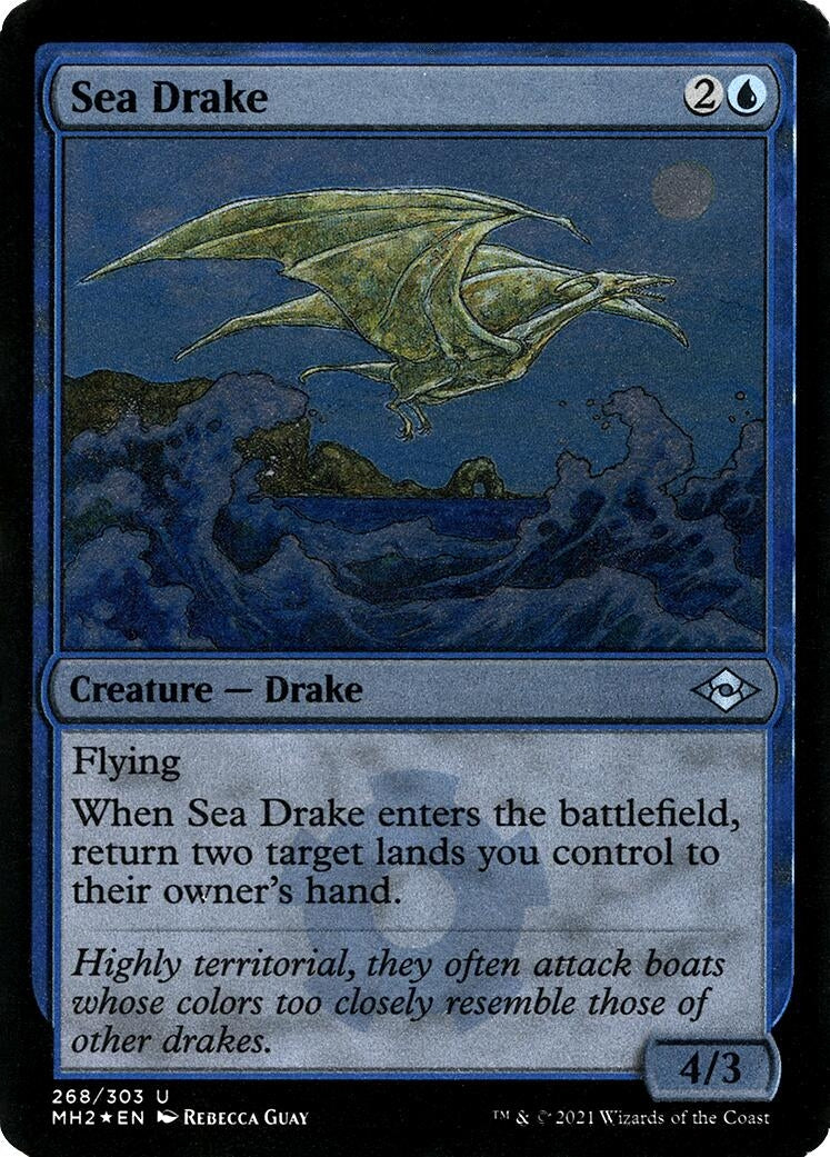 Image for Sea Drake (Foil Etched) (268) (Modern Horizons 2) - Magic: The Gathering