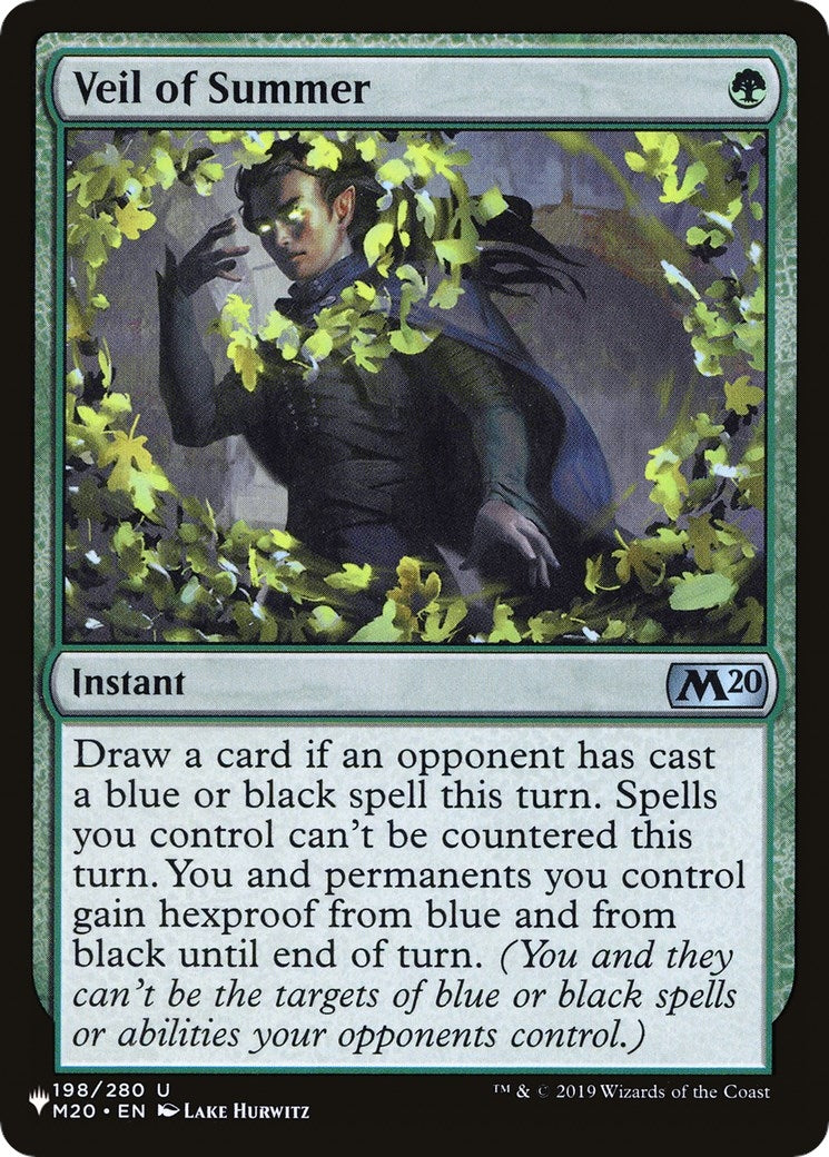 Image for Veil of Summer (198/280) (The List Reprints) - Magic: The Gathering