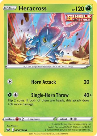 Heracross 006/198  SWSH06 Chilling Reign - Common