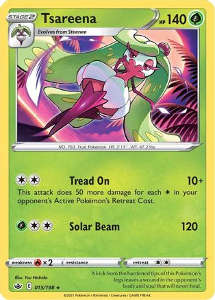 Tsareena 015/198  SWSH06 Chilling Reign - Rare