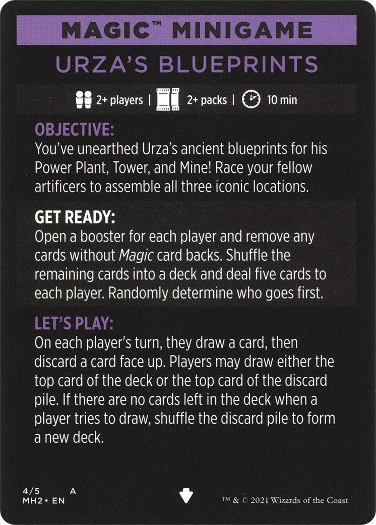 Image for Magic Minigame: Urza's Blueprints (4) (Modern Horizons 2) - Magic: The Gathering