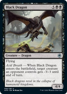 Image for Black Dragon (90) (Adventures in the Forgotten Realms) - Magic: The Gathering