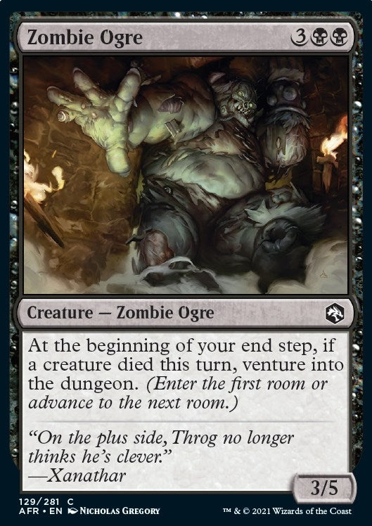Image for Zombie Ogre (129) (Adventures in the Forgotten Realms) - Magic: The Gathering