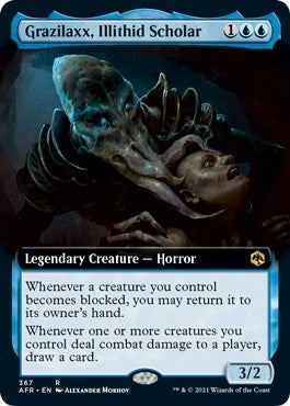 Image for Grazilaxx, Illithid Scholar (Extended Art) (367) (Adventures in the Forgotten Realms) - Magic: The Gathering