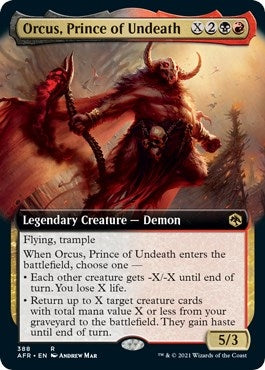 Image for Orcus, Prince of Undeath (Extended Art) (388) (Adventures in the Forgotten Realms) - Magic: The Gathering