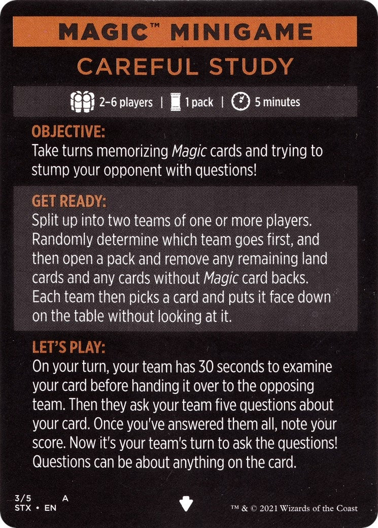 Image for Magic Minigame: Careful Study (4) (Strixhaven: School of Mages) - Magic: The Gathering