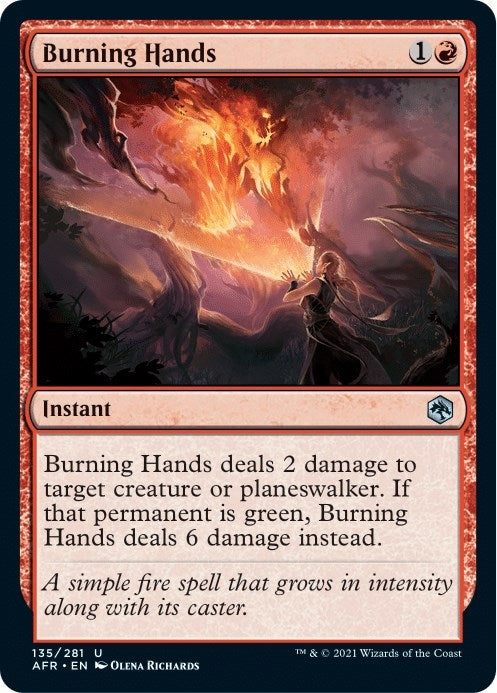 Image for Burning Hands (135) (Adventures in the Forgotten Realms) - Magic: The Gathering