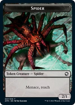 Image for Spider Token (7) (Adventures in the Forgotten Realms) - Magic: The Gathering